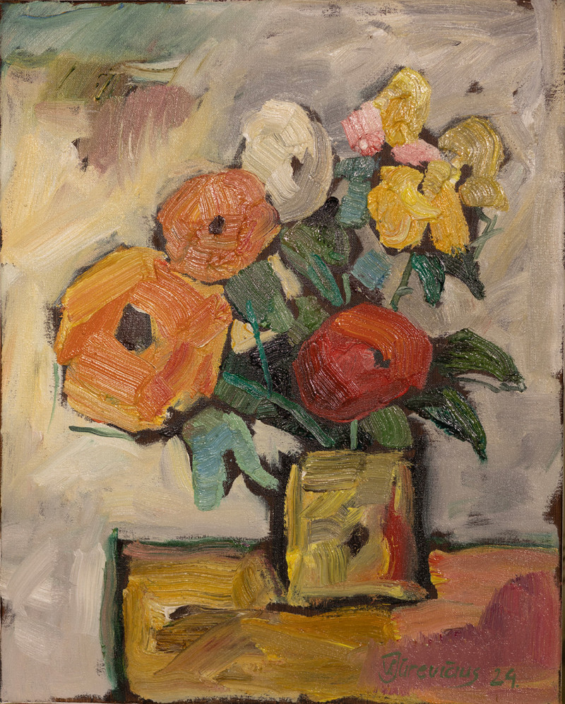 Bouquet No. 5 original painting by Vytautas Jūrevičius. Still-Life