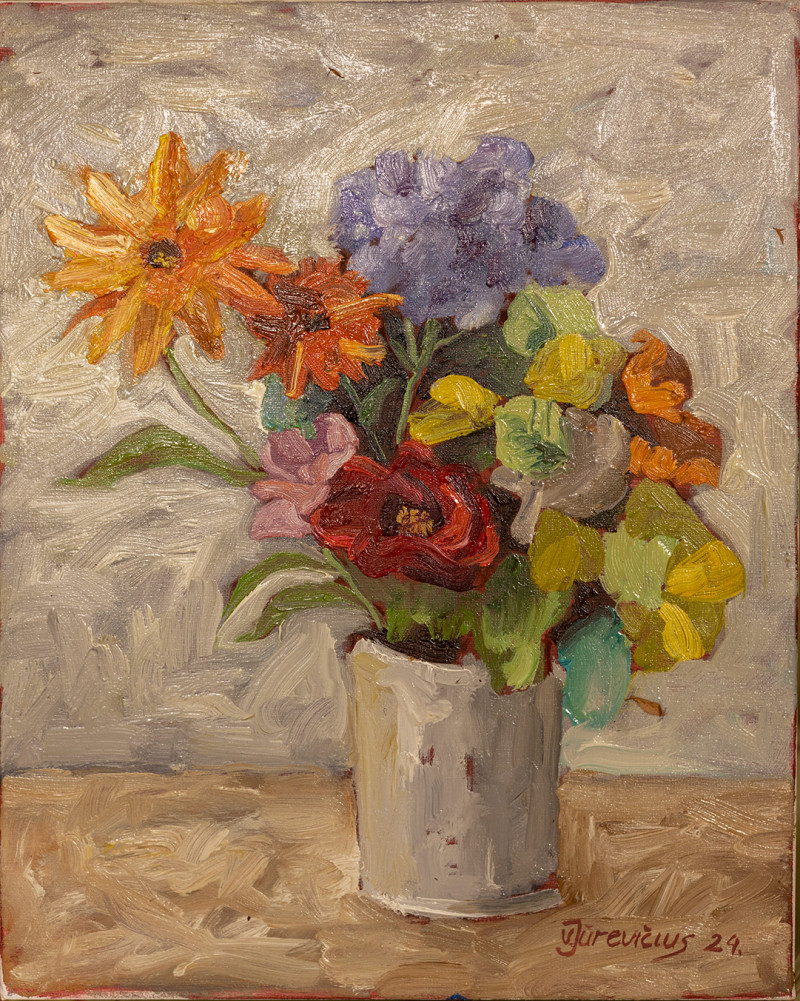 Bouquet No. 6 original painting by Vytautas Jūrevičius. Still-Life