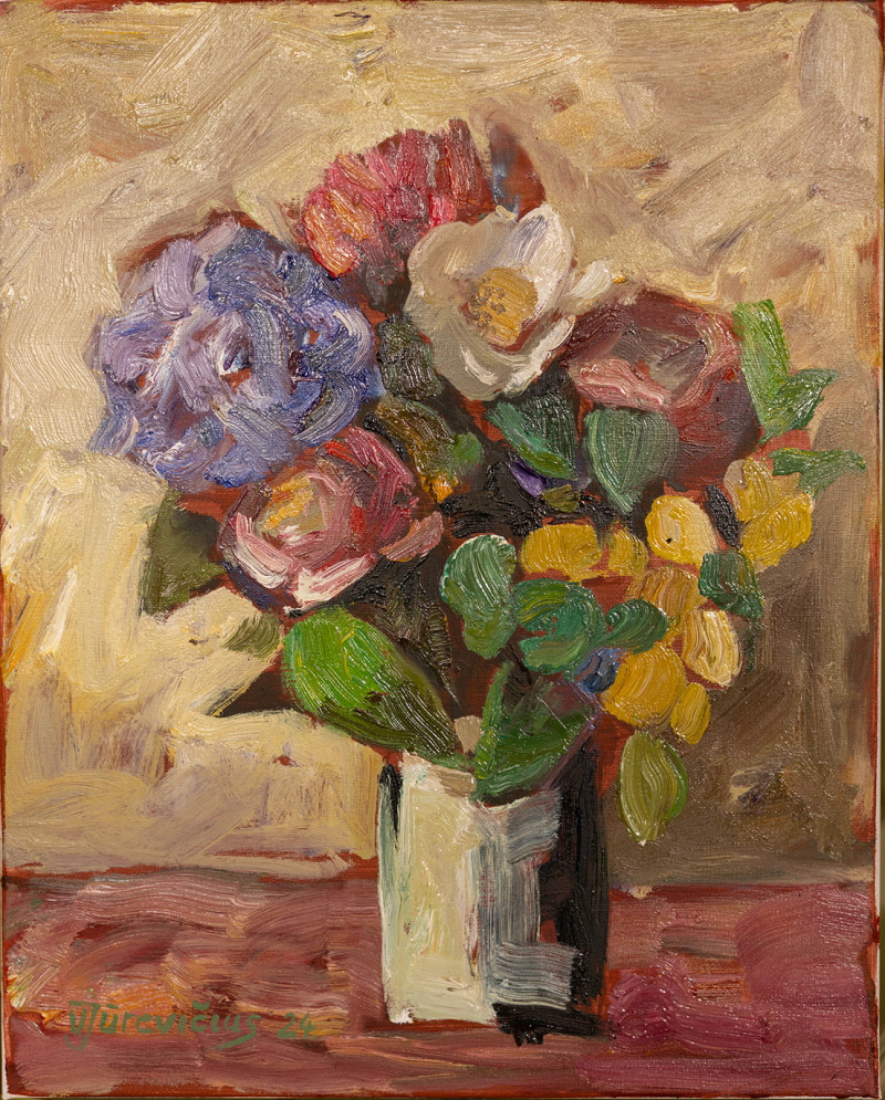 Bouquet No. 7 original painting by Vytautas Jūrevičius. Still-Life