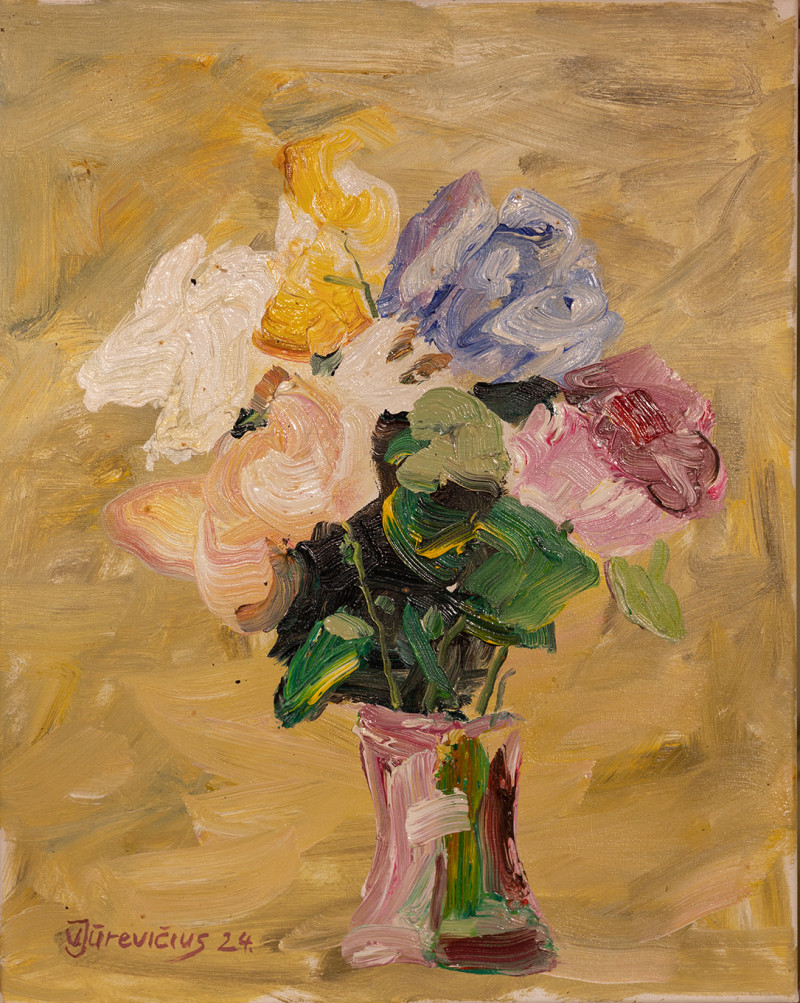 Bouquet No. 9 original painting by Vytautas Jūrevičius. Still-Life