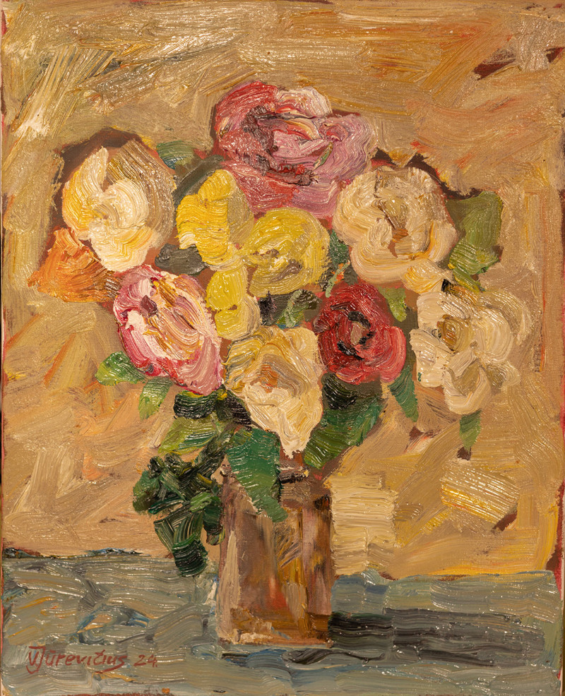 Bouquet No. 10 original painting by Vytautas Jūrevičius. Still-Life