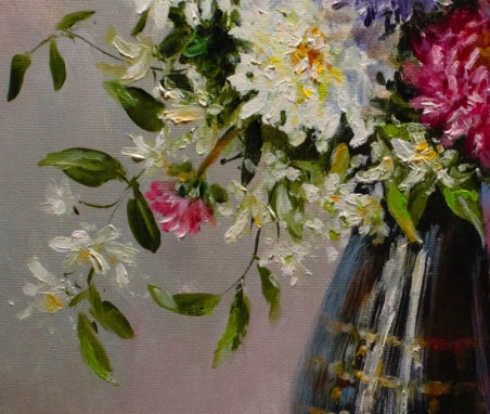 Mid-September original painting by Irma Pažimeckienė. Still-Life