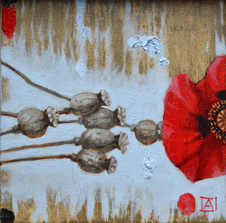 Poppy 1 original painting by Artūras Braziūnas. Flowers