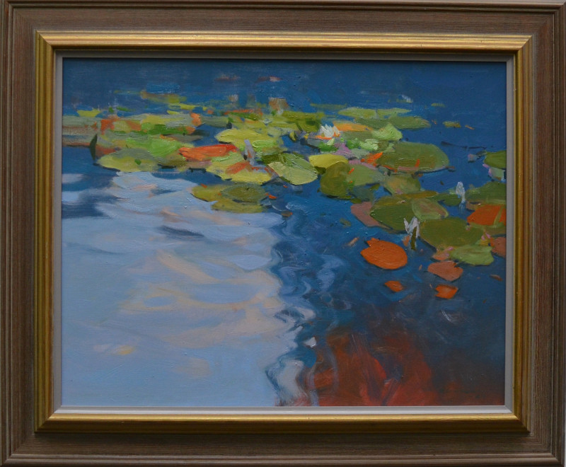 Flowers in Water original painting by Vytautas Laisonas. Flowers