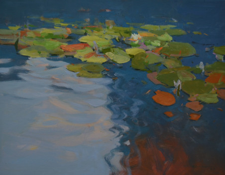 Flowers in Water original painting by Vytautas Laisonas. Flowers