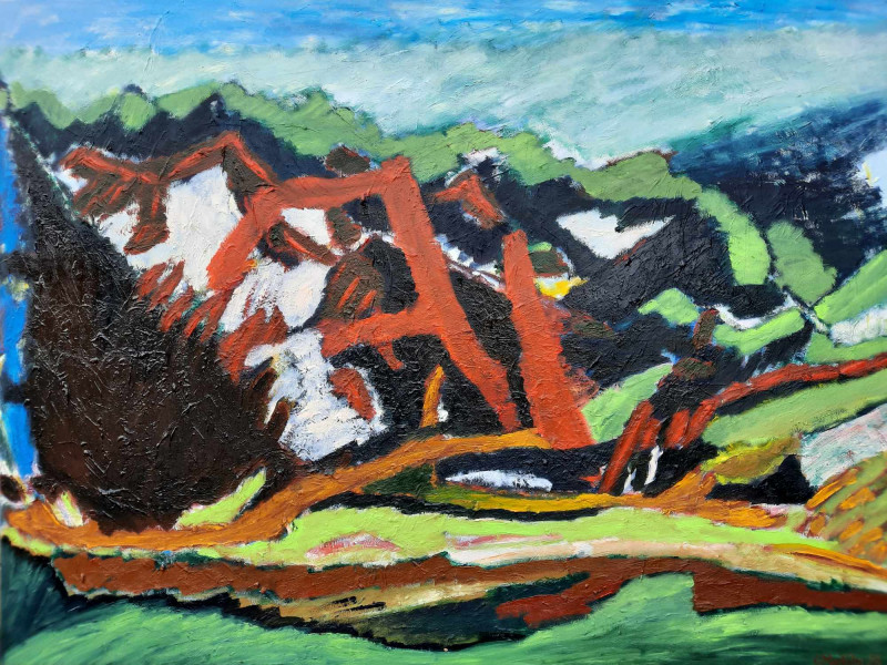 Mountain Motifs original painting by Gitas Markutis. Lithuanian Landscape Paintings