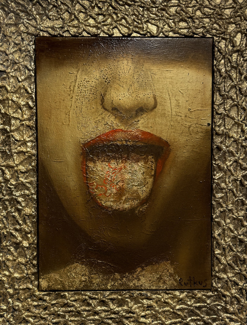 Golden Tongue original painting by Arūnas Rutkus. For Art Collectors