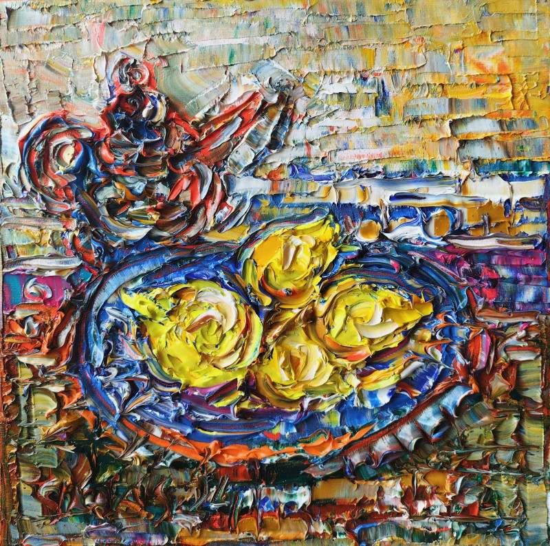 Still-life With Lemons I original painting by Simonas Gutauskas. Still-Life