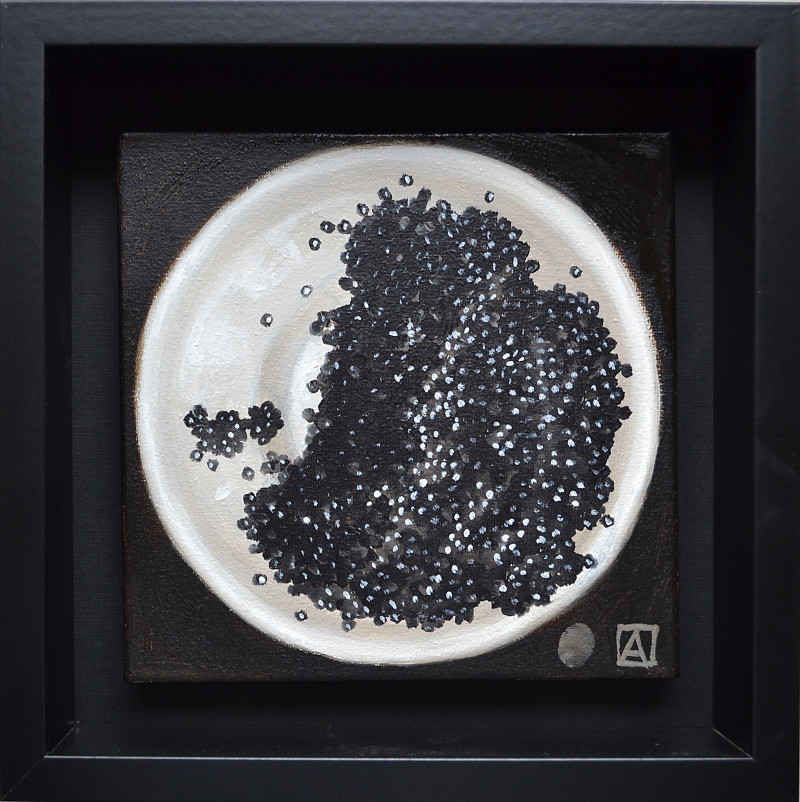 Caviar 1 original painting by Artūras Braziūnas. Still-Life