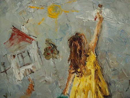 When You Can't Stop original painting by Tetiana Ivashkevych. Paintings With People