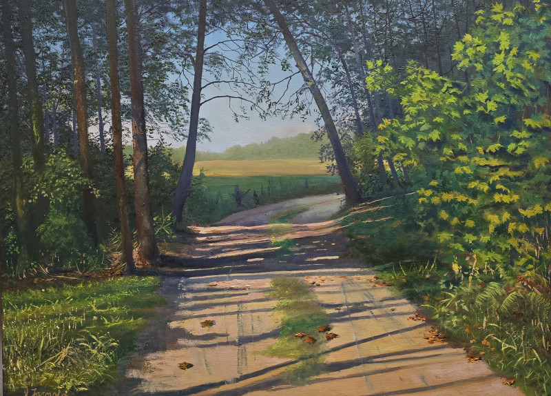 The Road of Life original painting by Vladimiras Jarmolo. Lithuanian Landscape Paintings