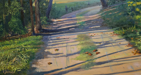 The Road of Life original painting by Vladimiras Jarmolo. Lithuanian Landscape Paintings