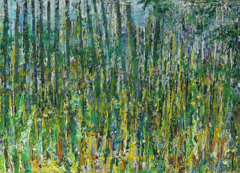 In the Forest II original painting by Marius Strolia. Abstract Paintings