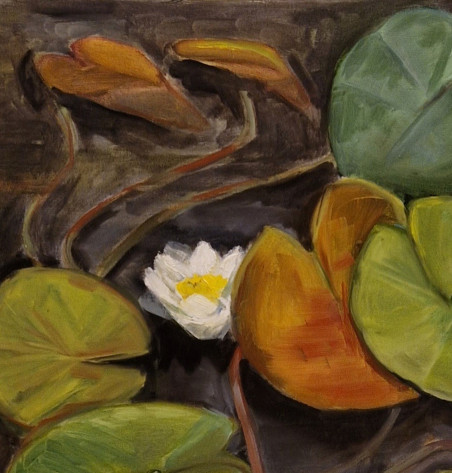 White Lilies original painting by Dalia Motiejūnienė. Flowers