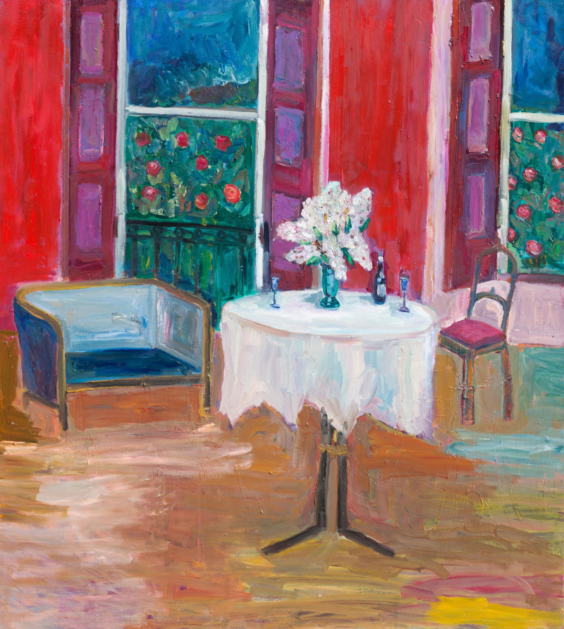 Red Room original painting by Aistė Bugailiškytė. Neo Expressionism