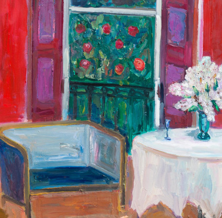 Red Room original painting by Aistė Bugailiškytė. Neo Expressionism