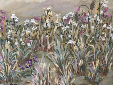 Blooming Dunes original painting by Gabrielė Prišmantaitė. Calm paintings