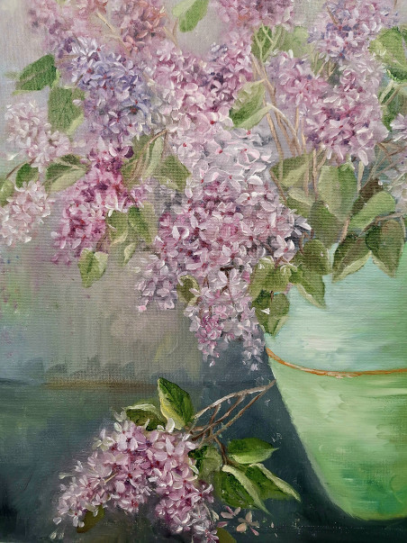 Lilacs 2 original painting by Inesa Škeliova. Still-Life