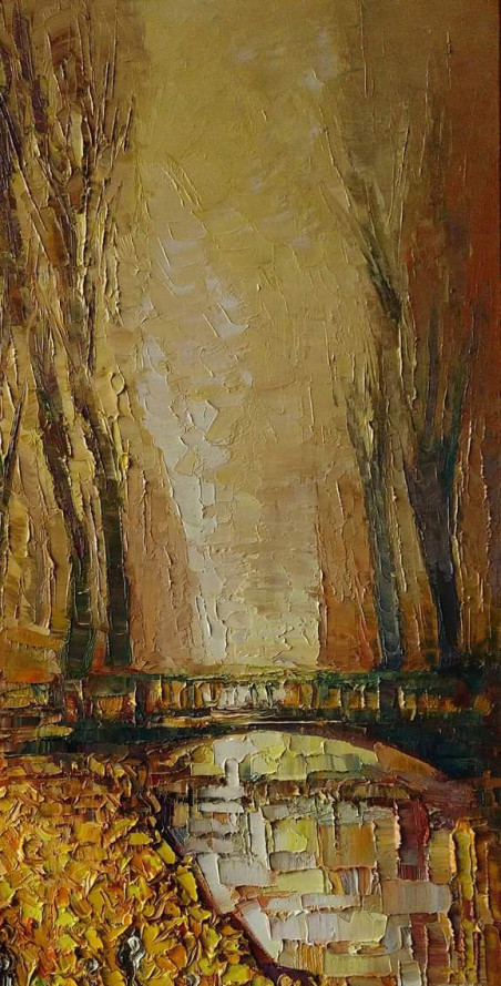 Park original painting by Simonas Gutauskas. Lithuanian Landscape Paintings