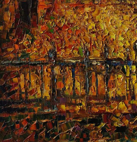 Park original painting by Simonas Gutauskas. Lithuanian Landscape Paintings