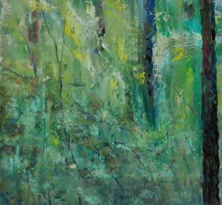 Light in the Forest original painting by Vytautas Žirgulis. Lithuanian Landscape Paintings