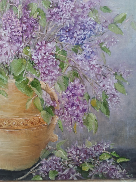 Lilacs 3 original painting by Inesa Škeliova. Still-Life