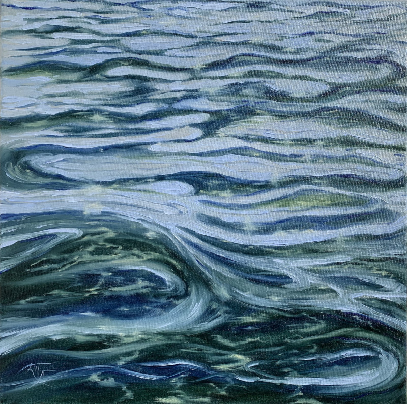 The Depth of the Ocean original painting by Rita Medvedevienė. Sea