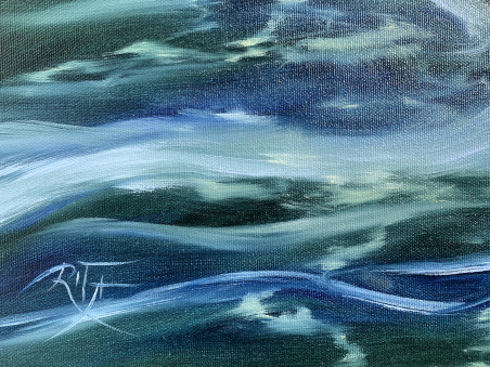 The Depth of the Ocean original painting by Rita Medvedevienė. Sea