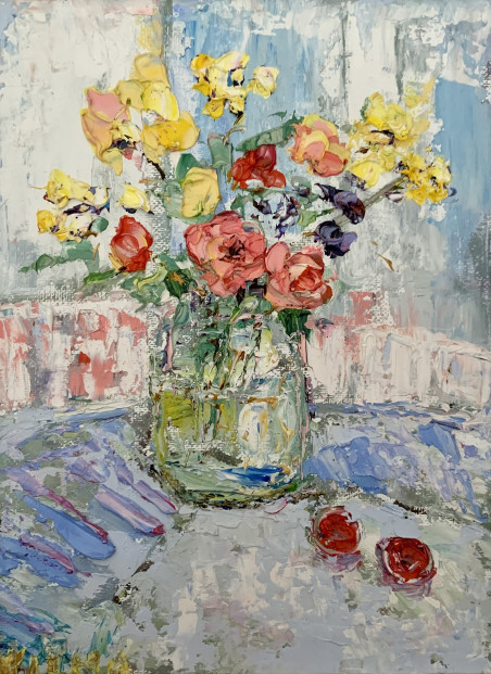 Summer Bouquet original painting by Vilma Gataveckienė. Still-Life