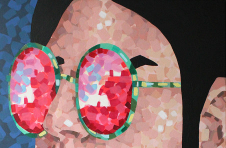 Rose-colored Glasses original painting by Kristina Šoblinskytė. Paintings With People