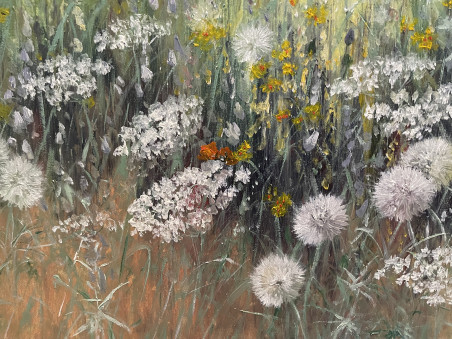 Meadow dream original painting by Danutė Virbickienė. Talk Of Flowers