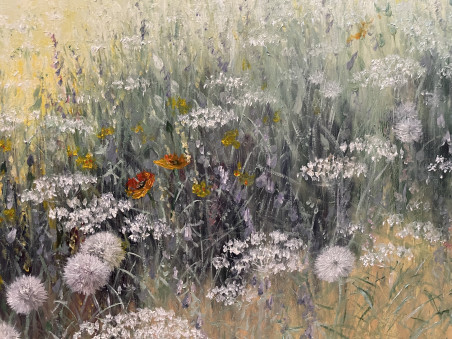 Meadow dream original painting by Danutė Virbickienė. Talk Of Flowers