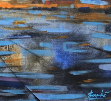 Symphonic poem by M.K. Čiurlionis - The Sea original painting by Ansis Burkė. Contemporary Art