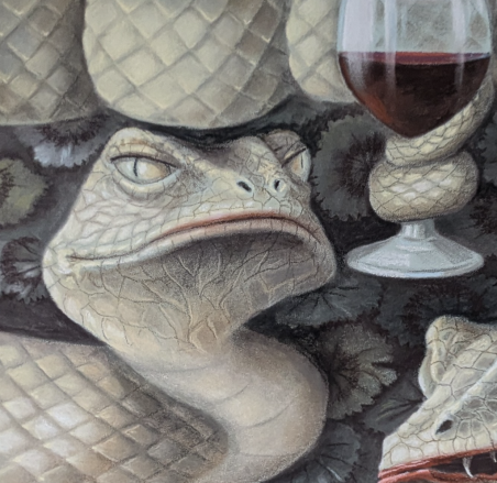 Nest of snakes original painting by Irena Kavaliauskienė. Animalistic Paintings