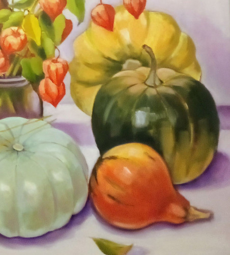 Still-life With Pumpkins 2 original painting by Rima Rusinova. Still-Life