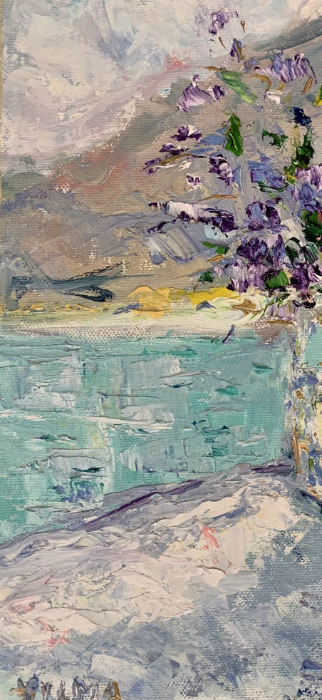 Vilma Gataveckienė tapytas paveikslas Summer still-life, Tapyba su gėlėmis , paveikslai internetu