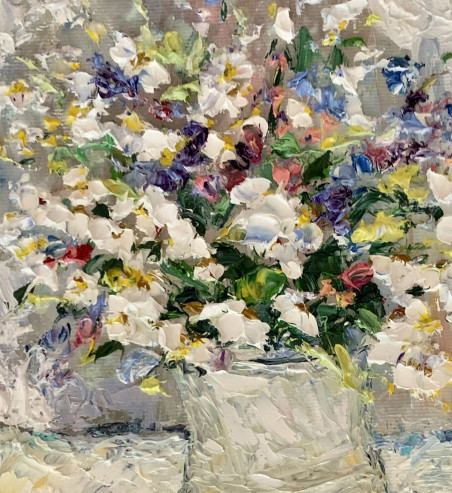 Wildflower Bouquet original painting by Vilma Gataveckienė. Flowers