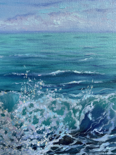 The Magic of the Ocean original painting by Rita Medvedevienė. Sea