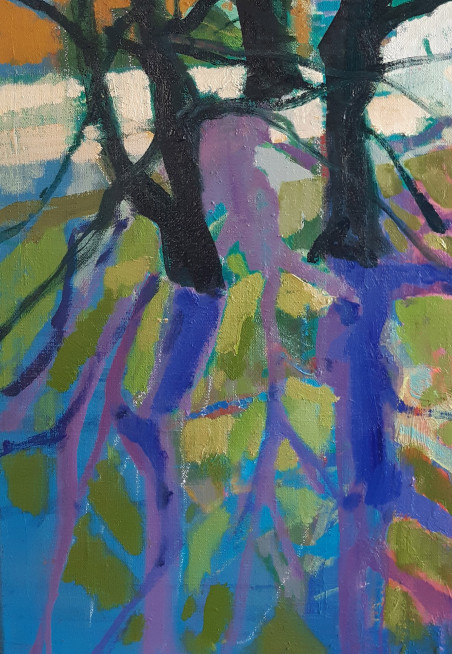 Park Trees. April 7 original painting by Loreta Zdanavičienė. Abstract Paintings