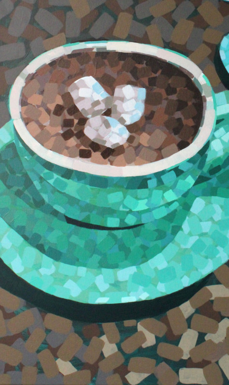 Coffee Break original painting by Kristina Šoblinskytė. Still-Life