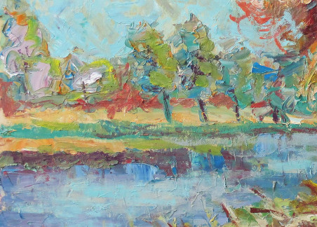 Near The Pond original painting by Liudvikas Daugirdas. Home