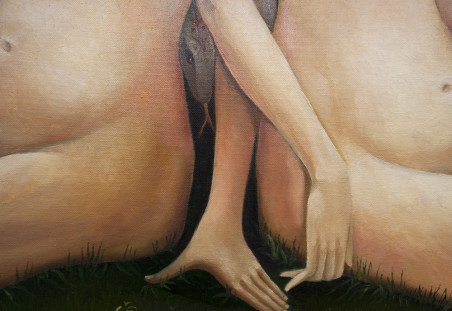 Adam And Eve original painting by Arnoldas Švenčionis. Oil painting