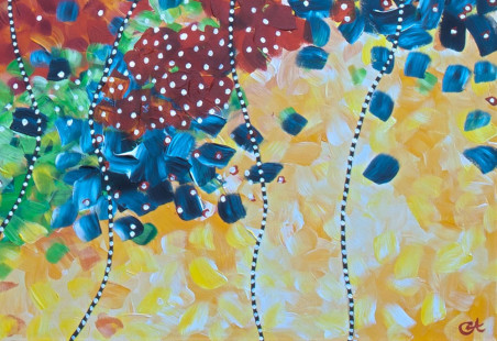 It's Fun To Be Together original painting by Aušrinė Gudienė. Home