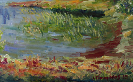 Near The Lake original painting by Liudvikas Daugirdas. Home