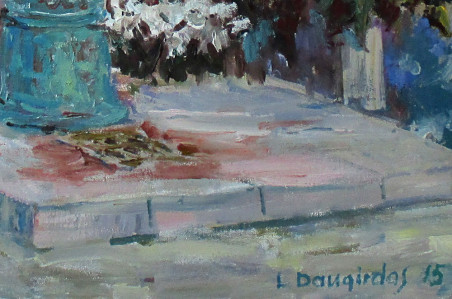 Street Fragment original painting by Liudvikas Daugirdas. Home