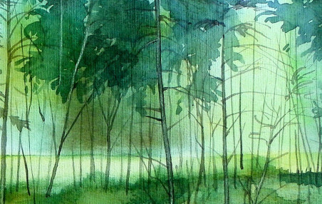 Swamp original painting by Algirdas Zibalis. Home