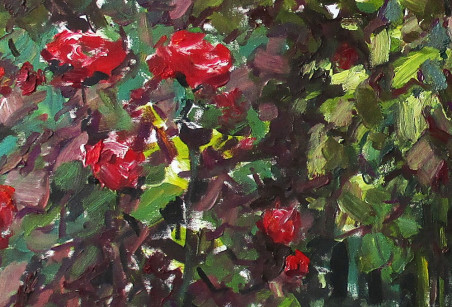 Roses In The Garden original painting by Liudvikas Daugirdas. Home