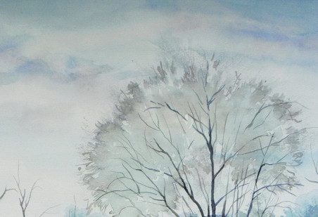 Flooded Trees original painting by Algirdas Zibalis. Home