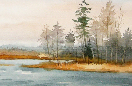 The Pond original painting by Algirdas Zibalis. Home