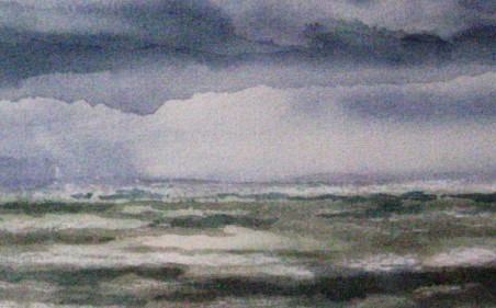 Fog in the Baltic Sea original painting by Algirdas Zibalis. Home